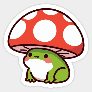 Frog Mushroom Hat Sticker